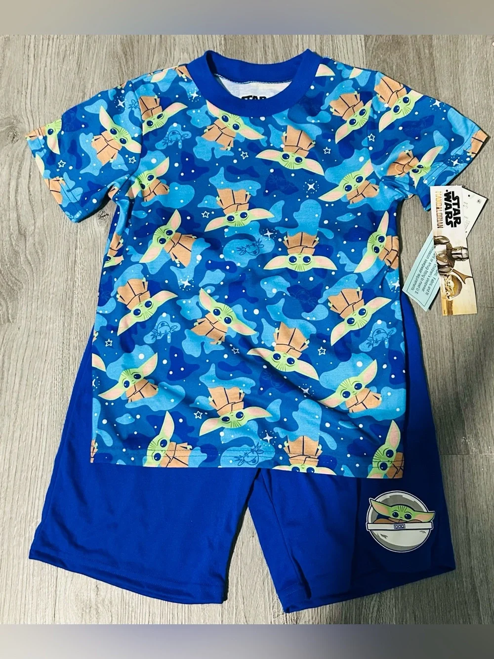 NWT Star Wars Blue Grogu Kids Short Pajama Set 6/7